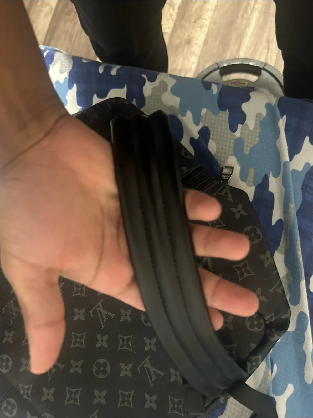 Louis Vuitton Black & Gray Monogram Backpack